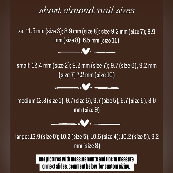 hand painted gel short brown & white almond fake nails. glue not included - Picture 2 of 5